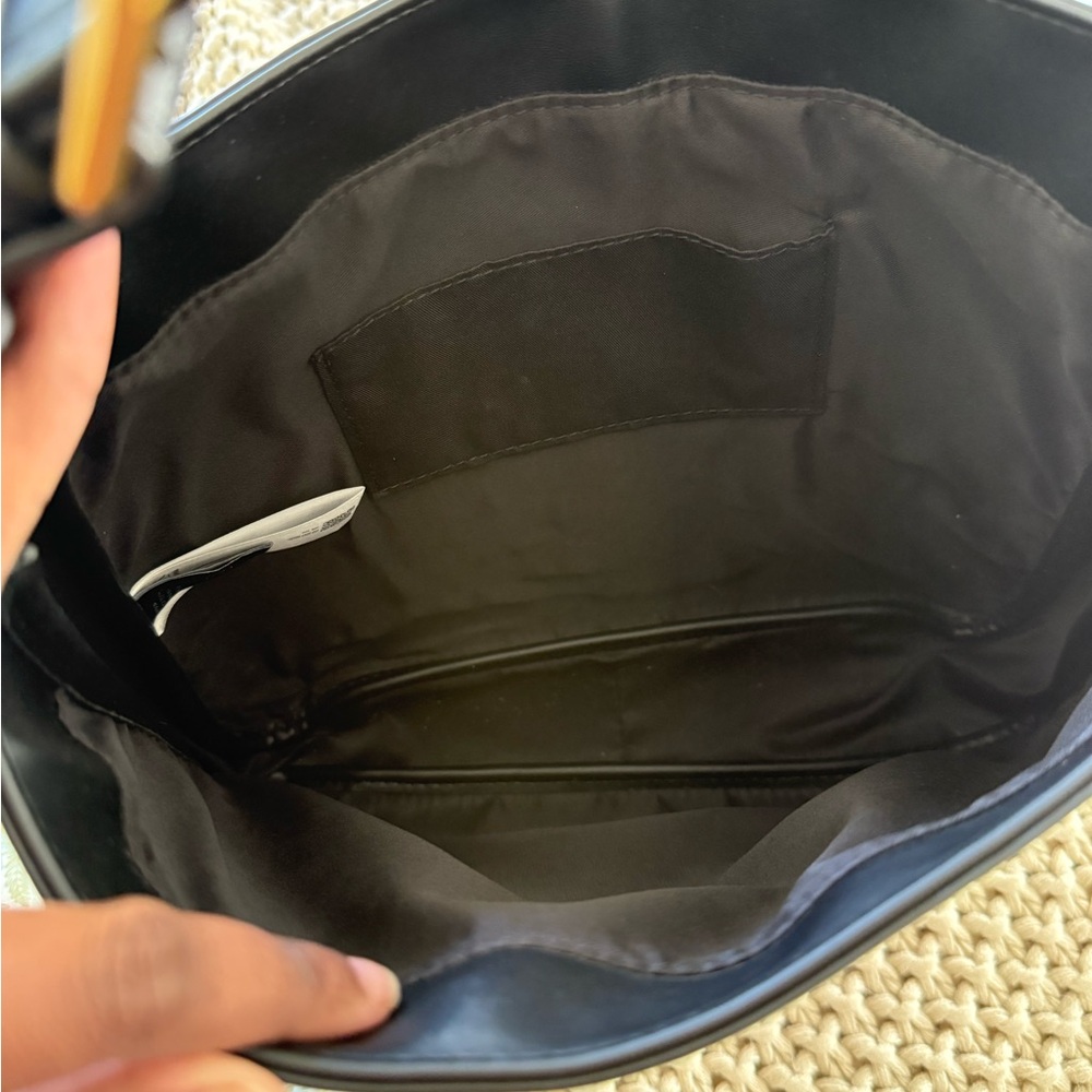 Cider Black Shoulder Bag with Gold Accent - Picture 3 of 4